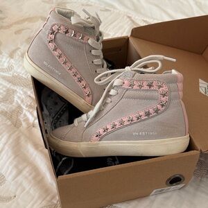 Vintage Havana Kids Sneakers in Gray and Pink